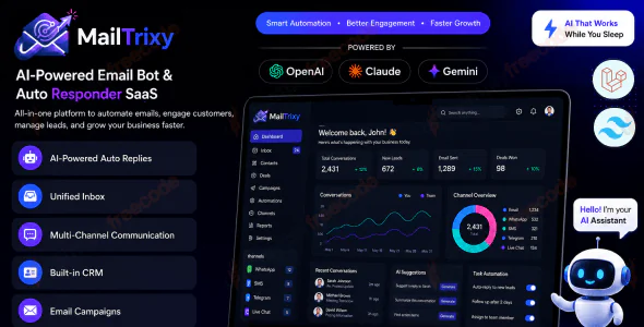 MailTrixy v1.1 - AI-Powered Email Bot & Auto Responder SaaS - Untouched