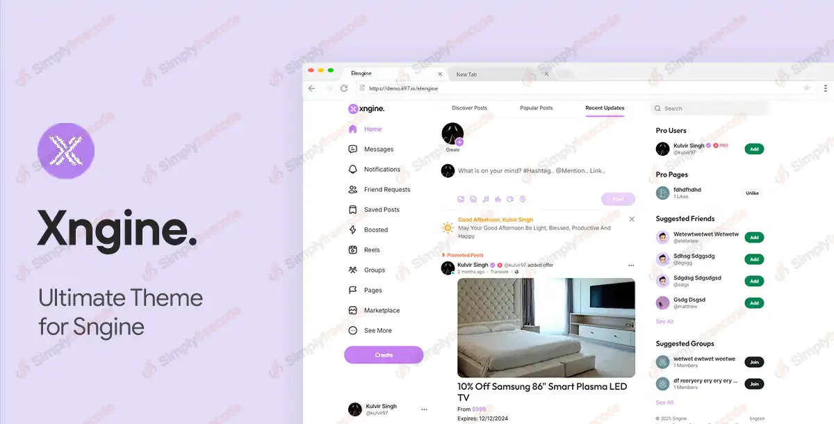 Xngine v1.5 - The Ultimate Sngine Theme - Untouched