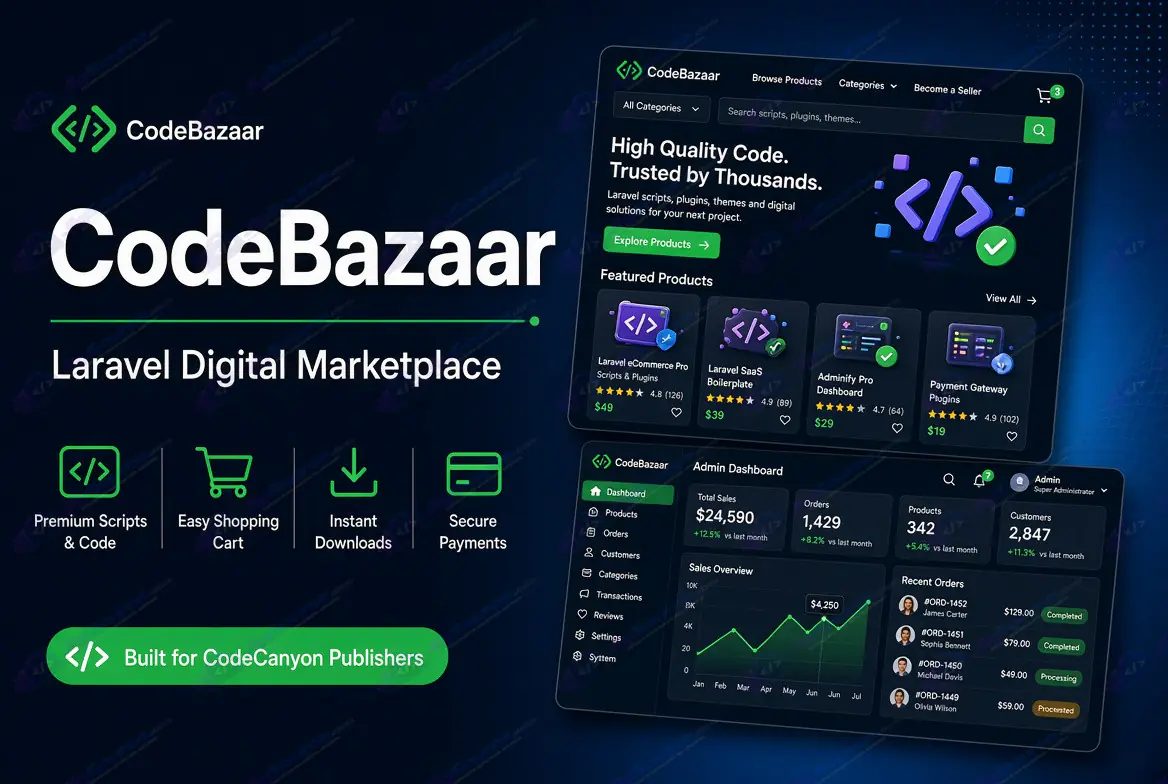 CodeBazaar – Sell Code, Scripts & Digital Assets | Laravel Marketplace