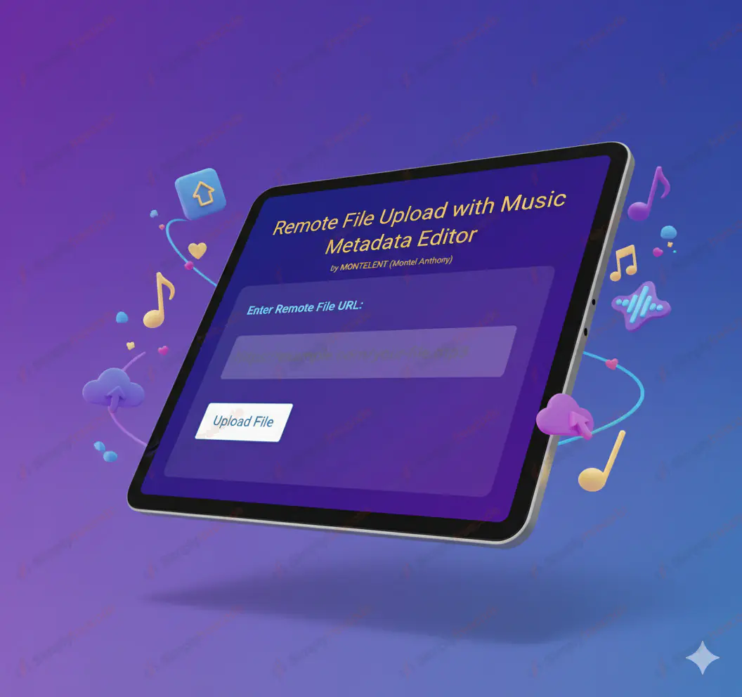 Remote File Upload with Music Metadata Editor by MONTELENT V1.3.11