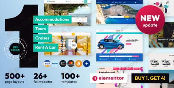 Book Your Travel v8.19.60 - Online Booking WordPress Theme
