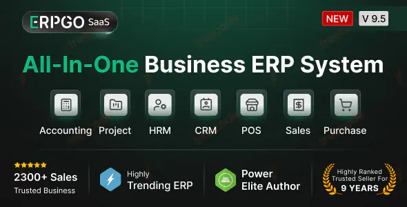 ERPGo SaaS v9.5 Nulled – All-In-One Business ERP System Script