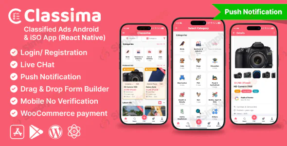 Classima v2.93.0 - Classified ads Android & iOS App