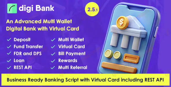 Digibank v2.5.4 - Advanced Multi Wallet Digital Banking System with Virtual Card and Rewards nulled