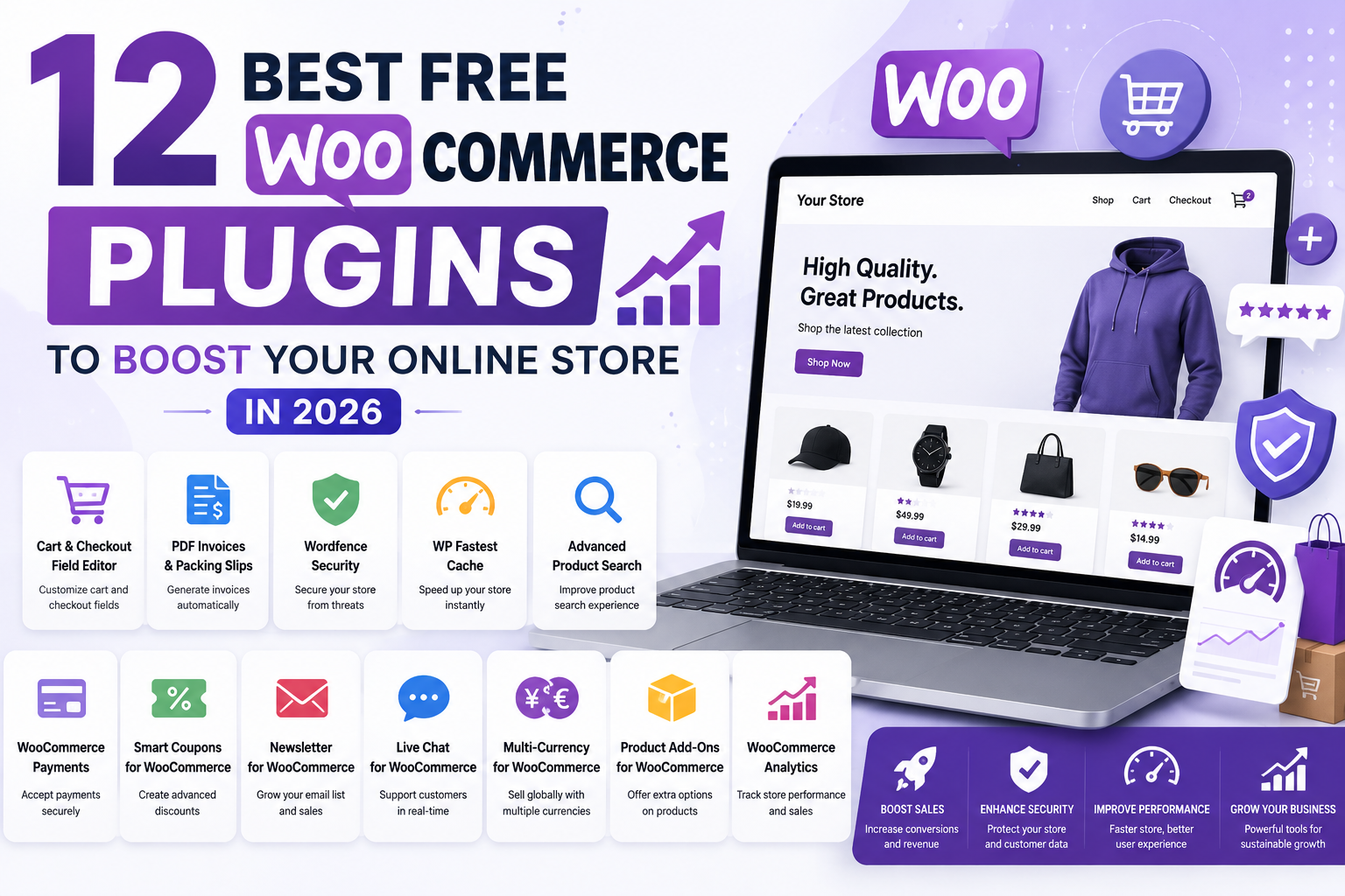 12 Best Free WooCommerce Plugins to Boost Your Online Store in 2026